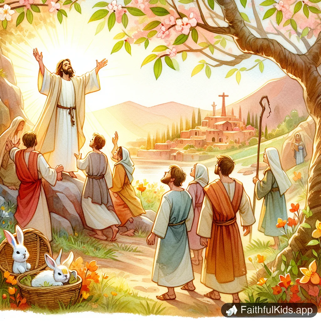 Waiting in Jerusalem for Kids: Bible Story Explained Simply - Key Moment Illustration