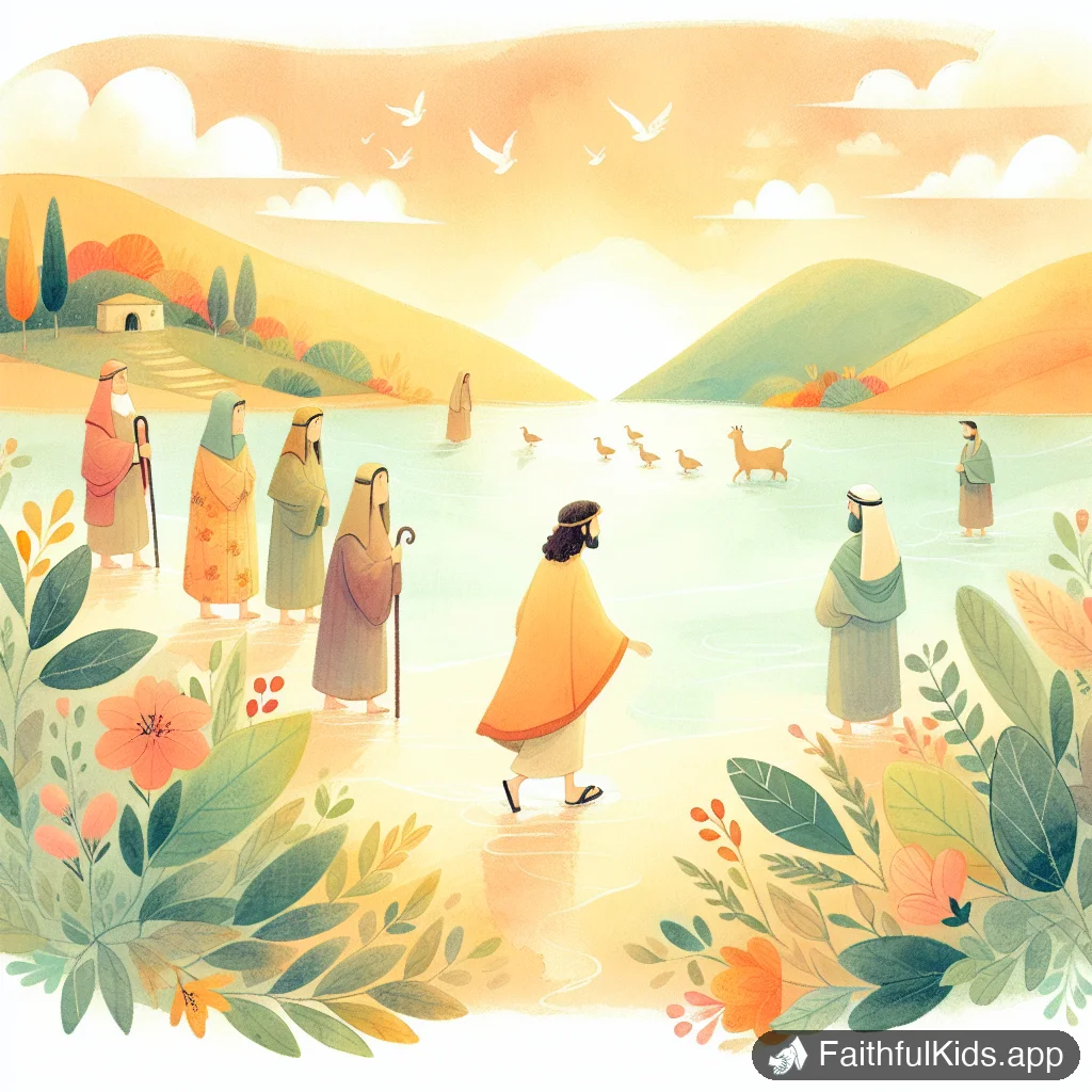 Illustration from Walking on Water for Kids: Bible Story Explained Simply