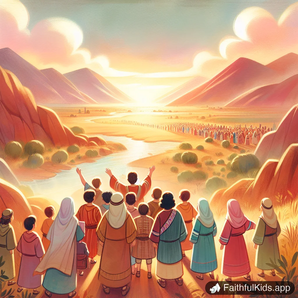 Wandering in the Wilderness for Kids: Bible Story Explained Simply - Key Moment Illustration