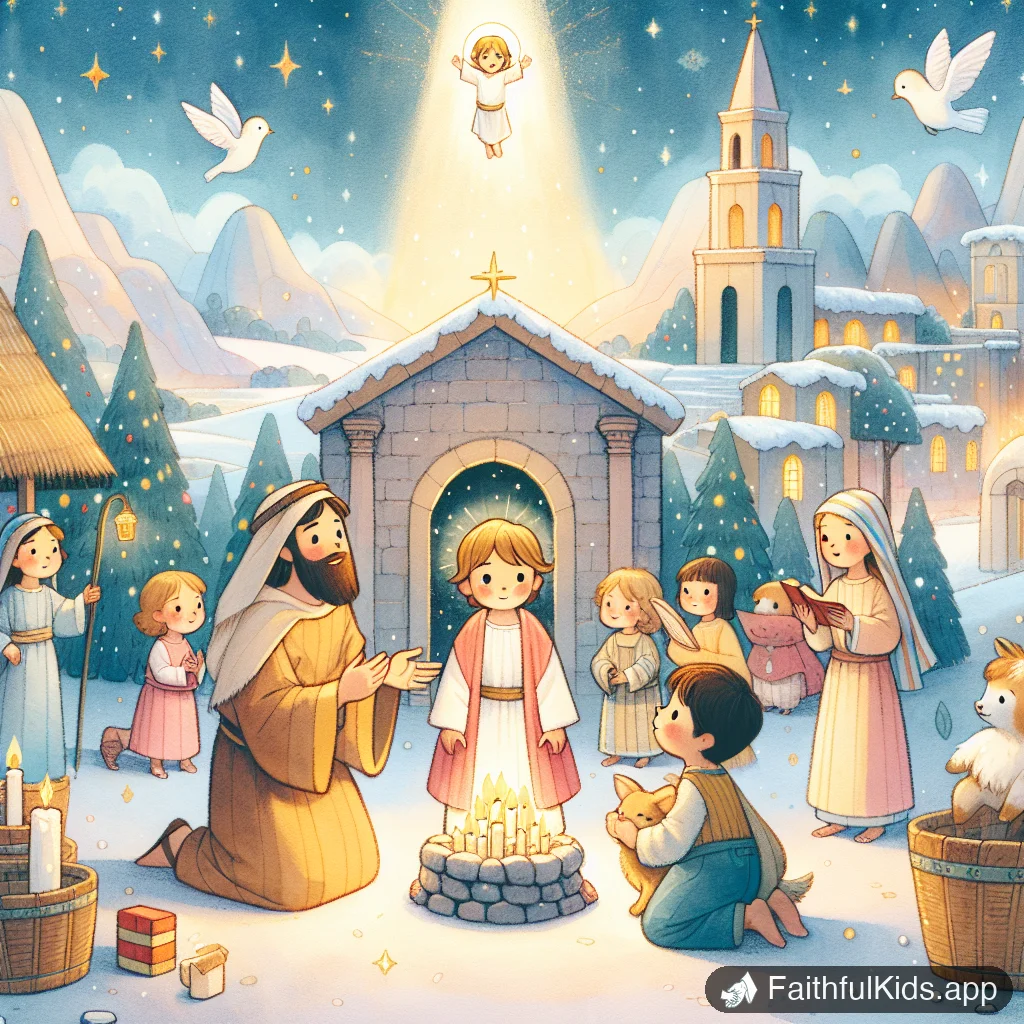 Young Jesus in the Temple for Kids: Bible Story Explained Simply - Key Moment Illustration
