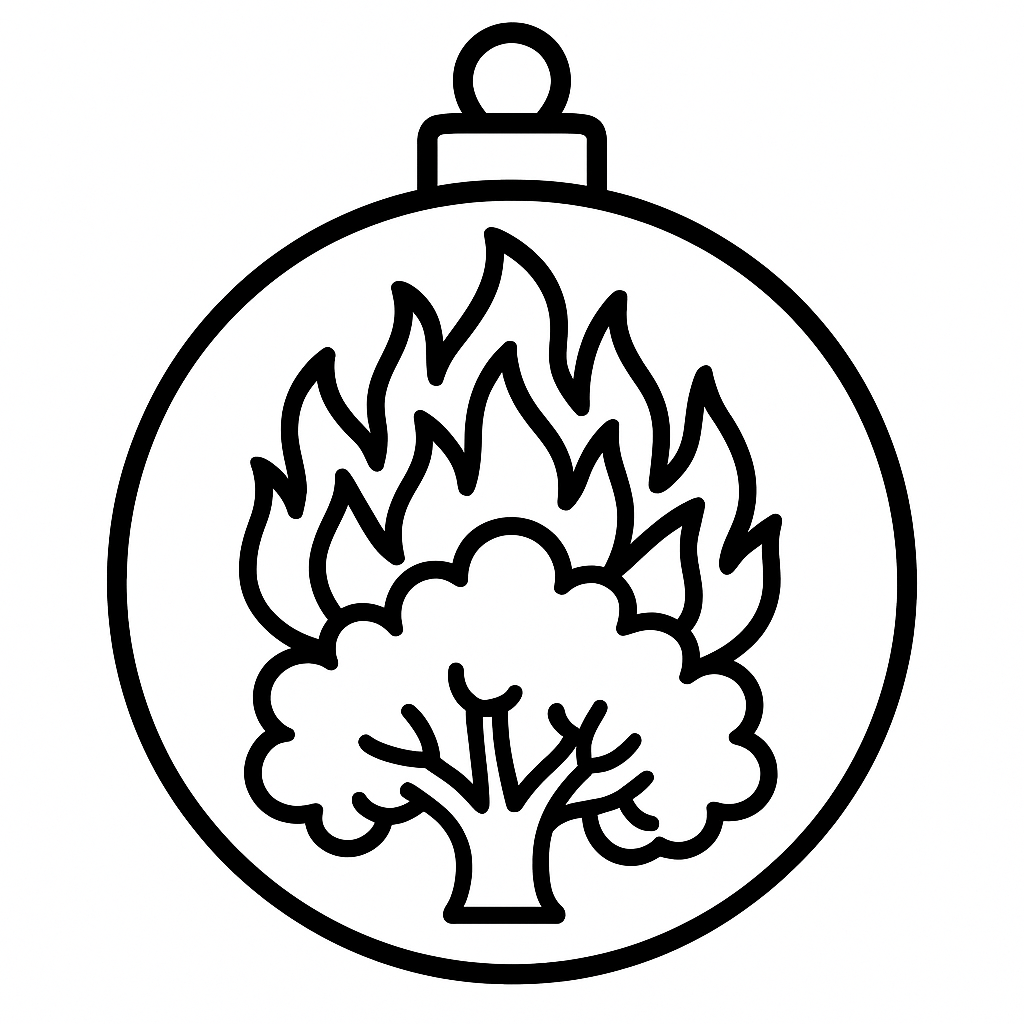 The Burning Bush — printable Jesse Tree ornament to color (Exodus 3:1-10)