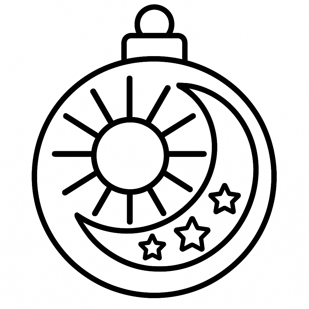Light of Creation — printable Jesse Tree ornament to color (Genesis 1:1-5)