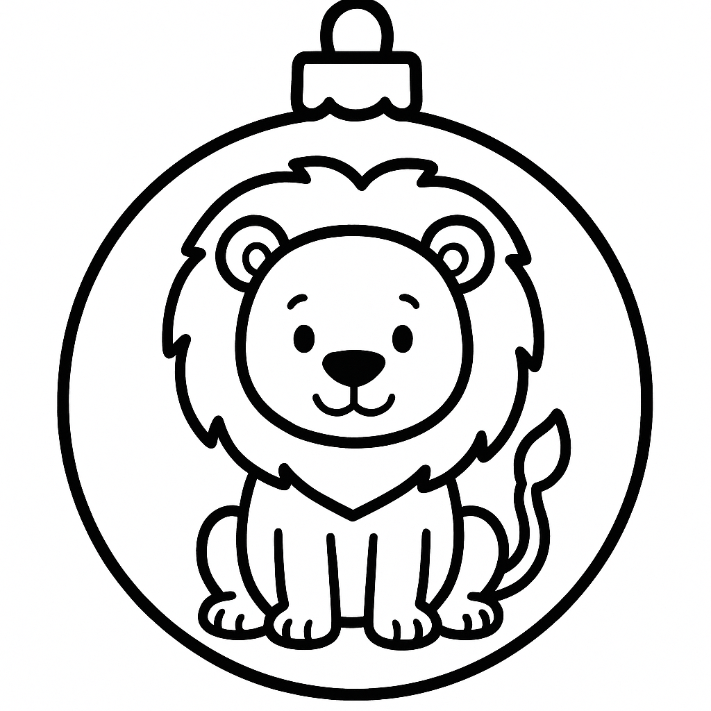 Daniel and the Lion — printable Jesse Tree ornament to color (Daniel 6:16-23)