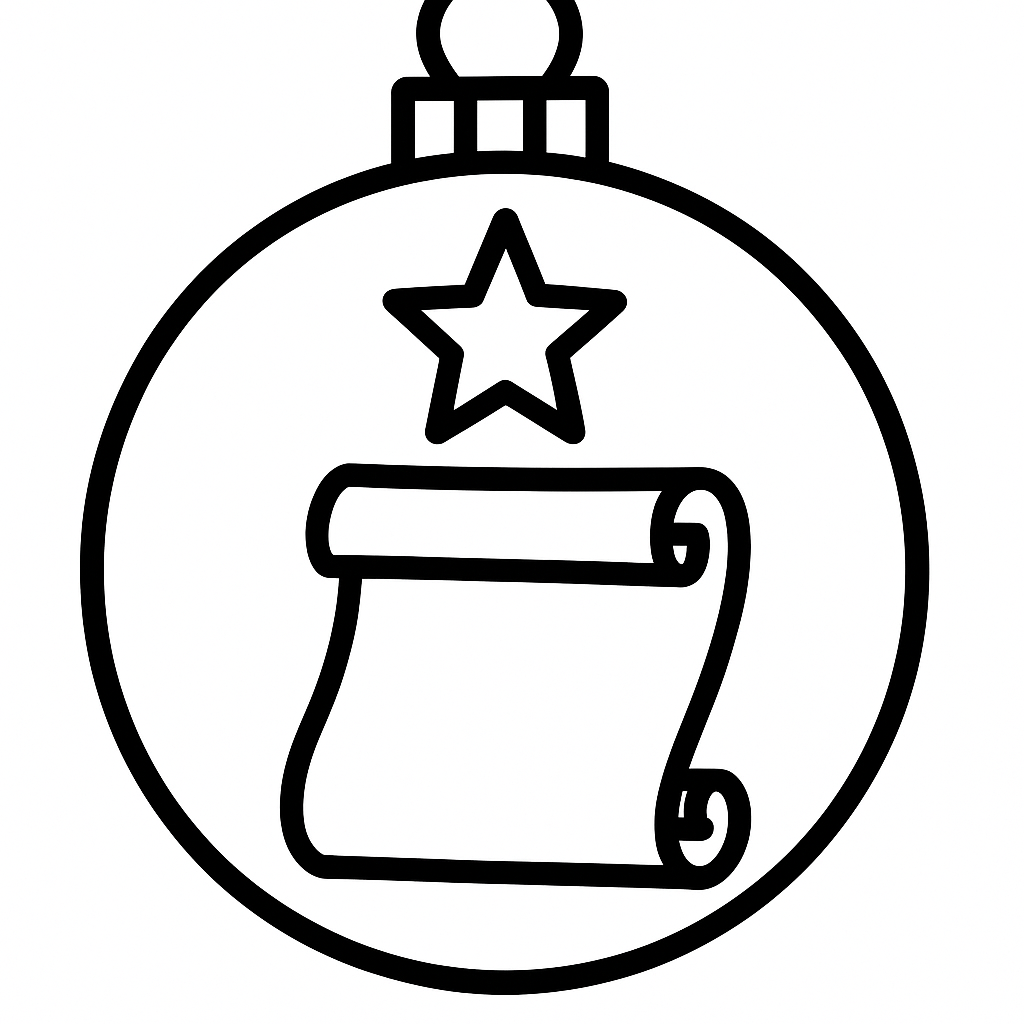 Isaiah's Promise — printable Jesse Tree ornament to color (Isaiah 9:2-7)