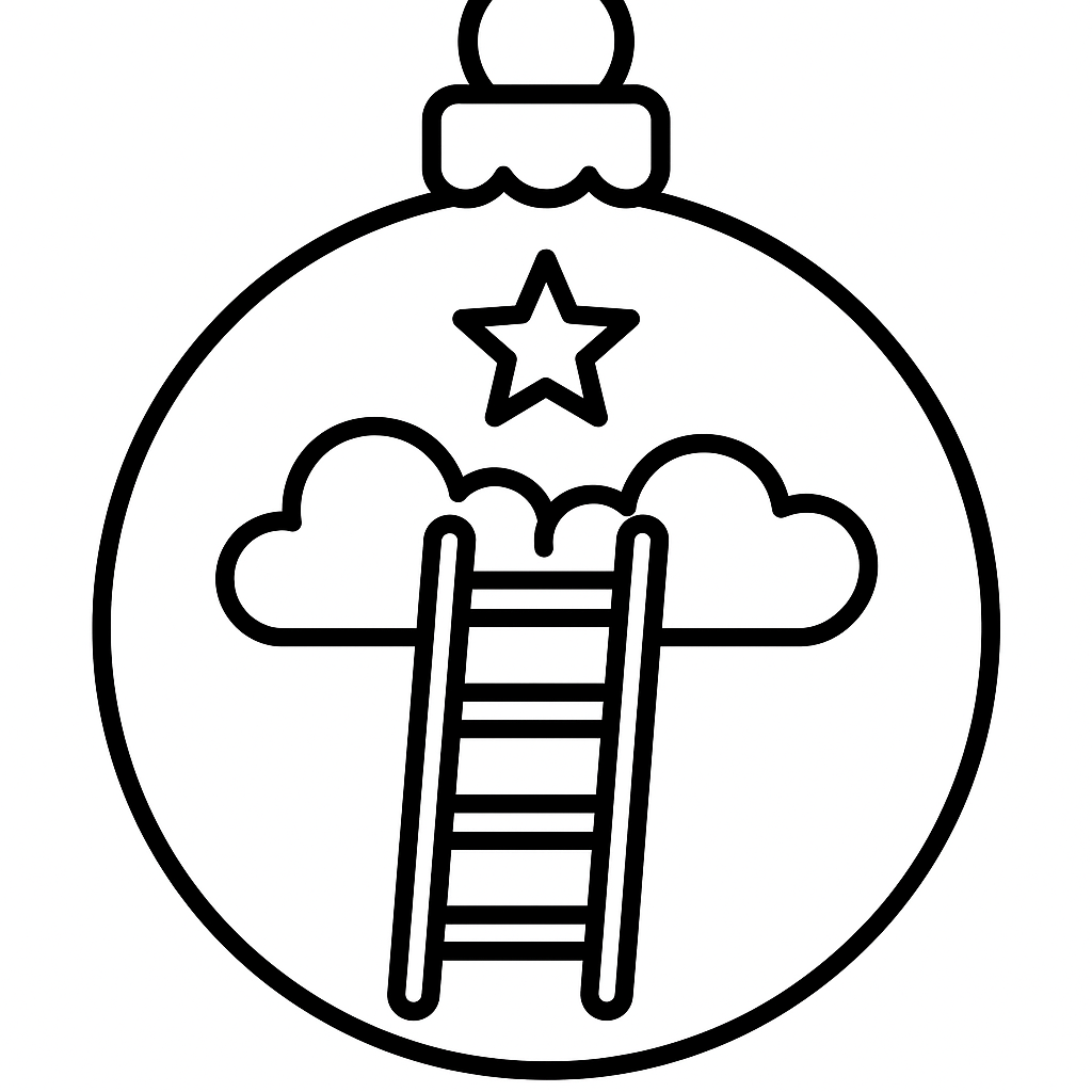 Jacob's Ladder — printable Jesse Tree ornament to color (Genesis 28:10-17)