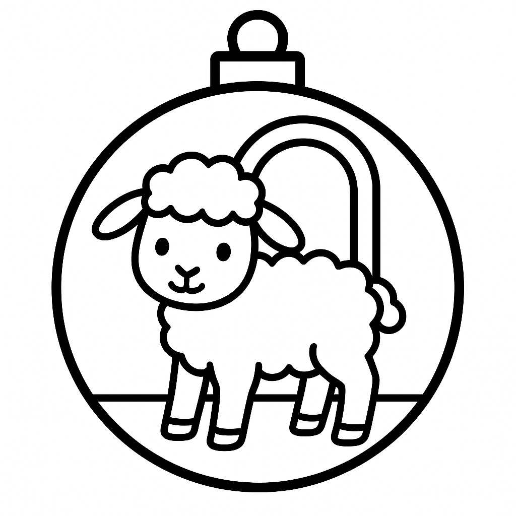 The Passover Lamb — printable Jesse Tree ornament to color (Exodus 12:1-13)