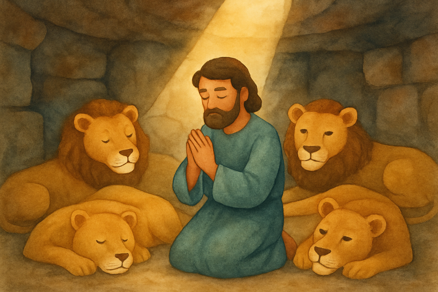 Daniel in the Lions' Den — Bible word search puzzle for kids, Daniel 6